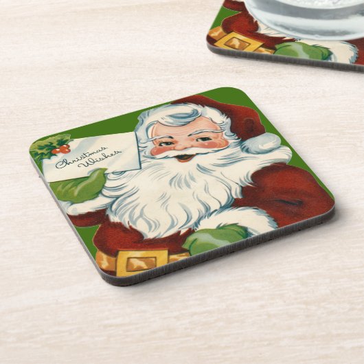 サンタのクリスマスウィッシュ セット コルクコースター コースター (左側)