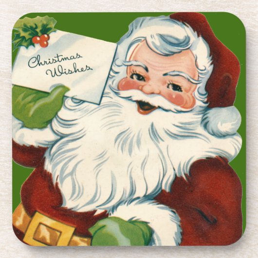 サンタのクリスマスウィッシュ セット コルクコースター コースター (正面)