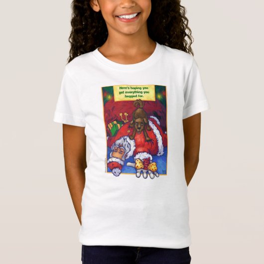 サンタのクリスマスウィッシュ Tシャツ (正面)