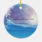 サンタのクリスマスエルフの祝祭 セラミックオーナメント (裏面)
