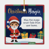 サンタのクリスマスオーナメント セラミックオーナメント (裏面)