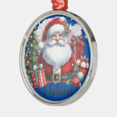サンタのクリスマスオーナメント メタルオーナメント (左)