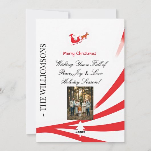 サンタのクリスマスカードをダビング シーズンカード (裏面)