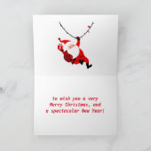 サンタのクリスマスカードを誰でもスイング サンキューカード (内部)