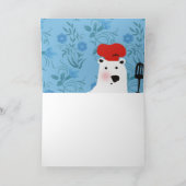 サンタのクリスマスカードを調理している白くまのシェフ シーズンカード (内部)