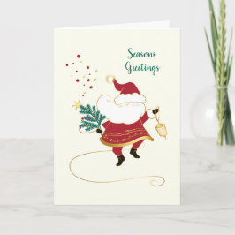サンタのクリスマスカード - 個別のホリデーメッセージ シーズンカード