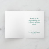 サンタのクリスマスカード - 個別のホリデーメッセージ シーズンカード (内部)