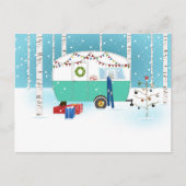 サンタのクリスマスキャンパーカード シーズンポストカード (正面)