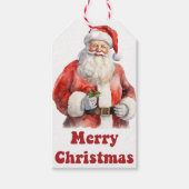 サンタのクリスマスギフトタグの喜び ギフトタグ (正面)