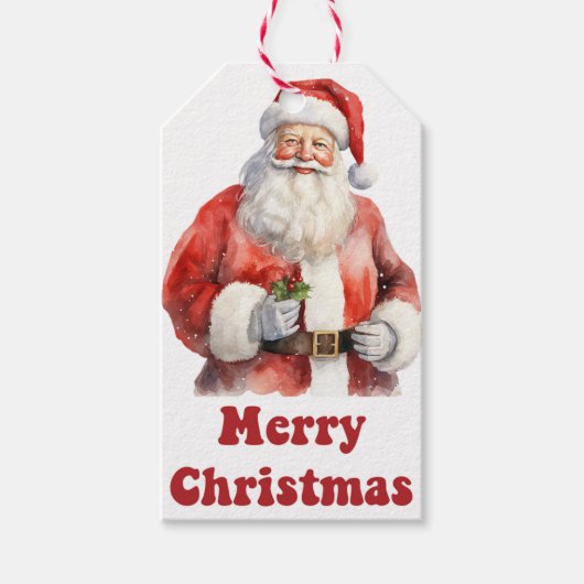 サンタのクリスマスギフトタグの喜び ギフトタグ (正面)