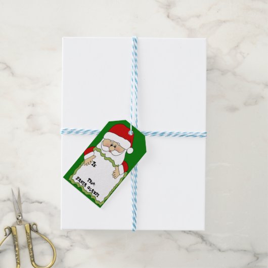 サンタのクリスマスギフトタグ ギフトタグ (より糸付き)