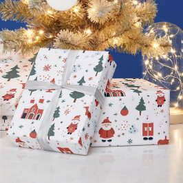 サンタのクリスマスギフト包装紙 ラッピングペーパー