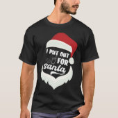 サンタのクリスマスクッキーおもしろいを出した Tシャツ (正面)