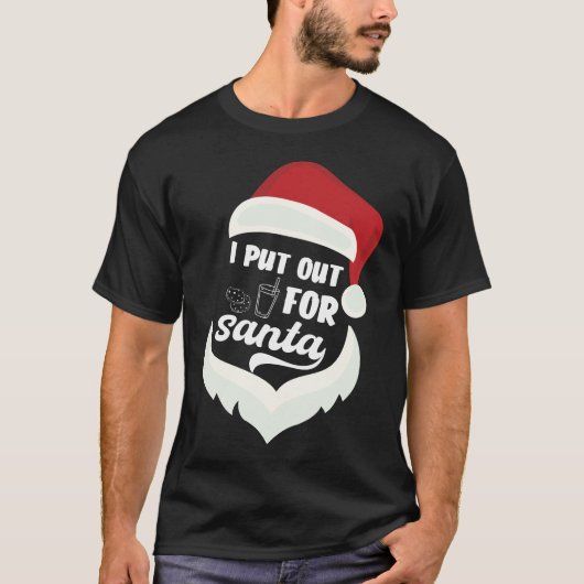 サンタのクリスマスクッキーおもしろいを出した Tシャツ (正面)