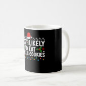 サンタのクリスマスクッキーを食べる可能性が最も高い コーヒーマグカップ (正面右)