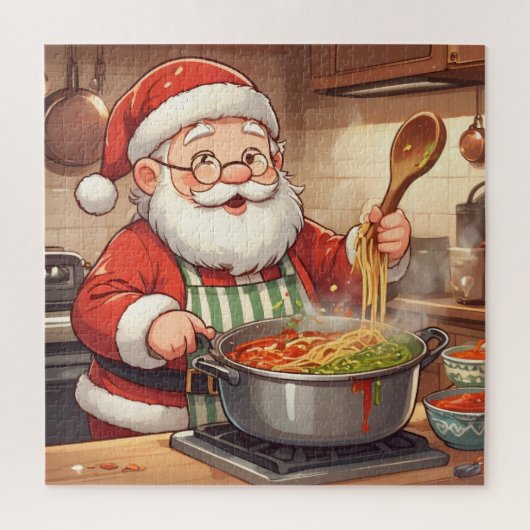 サンタのクリスマスシェフ ジグソーパズル (縦)