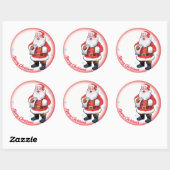 サンタのクリスマスシールのジョリーサンタ ラウンドシール (シート)