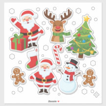 サンタのクリスマスステッカーコレクション