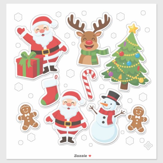 サンタのクリスマスステッカーコレクション シール (シート)