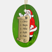 サンタのクリスマスツリーのオーナメント セラミックオーナメント (左)