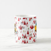 サンタのクリスマスツリー配送トラック コーヒーマグカップ (中央)