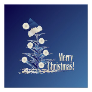 サンタのクリスマスツリー ポスター