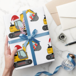 サンタのクリスマスディガー子供Tシャツ ラッピングペーパー