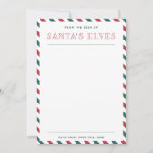 サンタのクリスマスデスクから空白の ノートカード (正面)