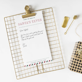 サンタのクリスマスデスクから空白の 便箋