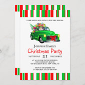 サンタのクリスマストラックパーティー 招待状 (正面/裏面)