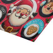 サンタのクリスマストリートボード | ミルク、クッキー カッティングボード (角)