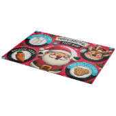 サンタのクリスマストリートボード | ミルク、クッキー カッティングボード (角)