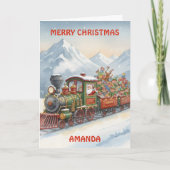 サンタのクリスマストレインアドベンチャー子供用カード シーズンカード (正面)