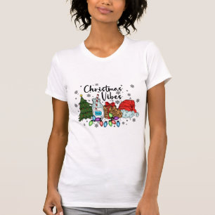 サンタのクリスマスビーブクッキーユーモアのある Tシャツ