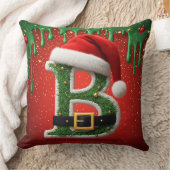 サンタのクリスマスホリデーチャームの文字B 🎅 クッション (ブランケット)