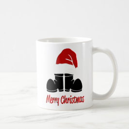 サンタのクリスマスホリデーブーツ コーヒーマグカップ