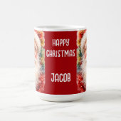 サンタのクリスマスポートレート コーヒーマグカップ (中央)
