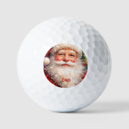 サンタのクリスマスポートレート ゴルフボール