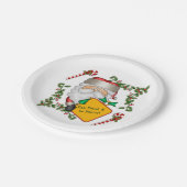 サンタのクリスマスメッセージ ペーパープレート (アングル)