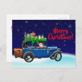 サンタのクリスマスモバイルホリデーポストカード ポストカード (正面/裏面)