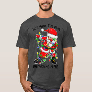 サンタのクリスマスライトをダビング私は素晴らしすべて Tシャツ