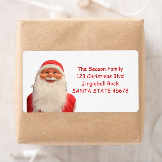 サンタのクリスマスラベル ラベル (インサイチュ)