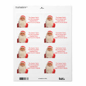 サンタのクリスマスラベル ラベル (フルシート)