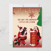 サンタのクリスマスリストやっかいな子供の雪の結晶飾り (正面)