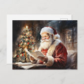 サンタのクリスマスリスト ポストカード (正面/裏面)