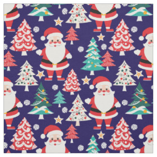 サンタのクリスマスワンダーランド柄 ファブリック