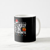 サンタのクリスマス休日のお気に入りになる可能性が最も高い コーヒーマグカップ (正面右)