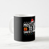サンタのクリスマス休日のお気に入りになる可能性が最も高い コーヒーマグカップ (正面左)