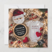サンタのクリスマス妊娠発表 招待状 (正面)