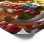 サンタのクリスマス工房の壁 ポスター (角)